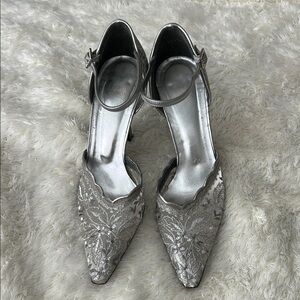 Elegant Silver Women's Vintage Stuart Weitzman Heels